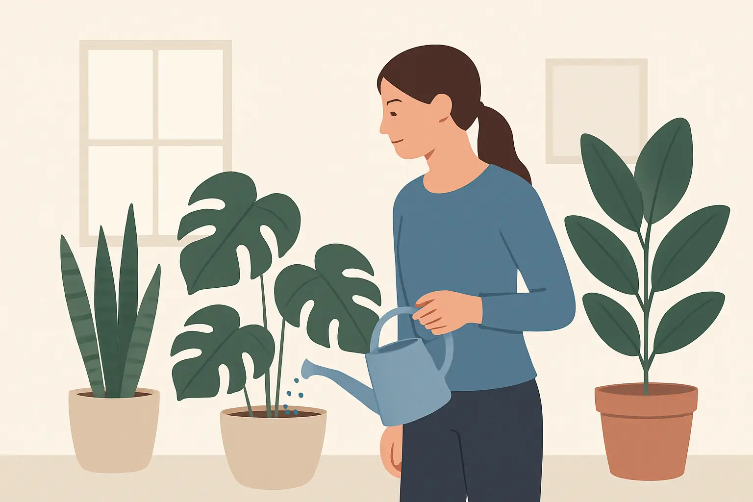 Come annaffiare piante da interno senza errori