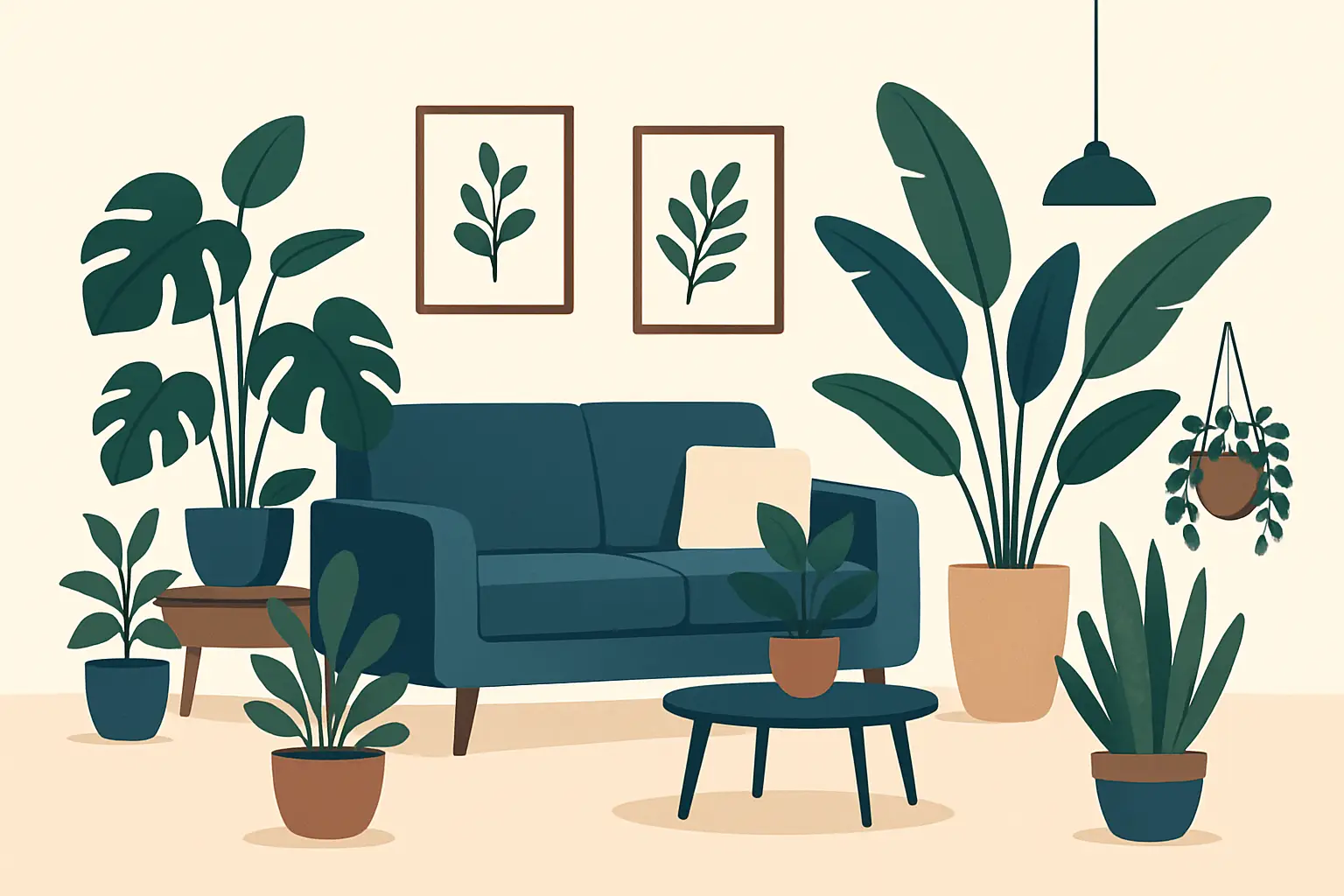 Giungla urbana in soggiorno: 9 idee che funzionano