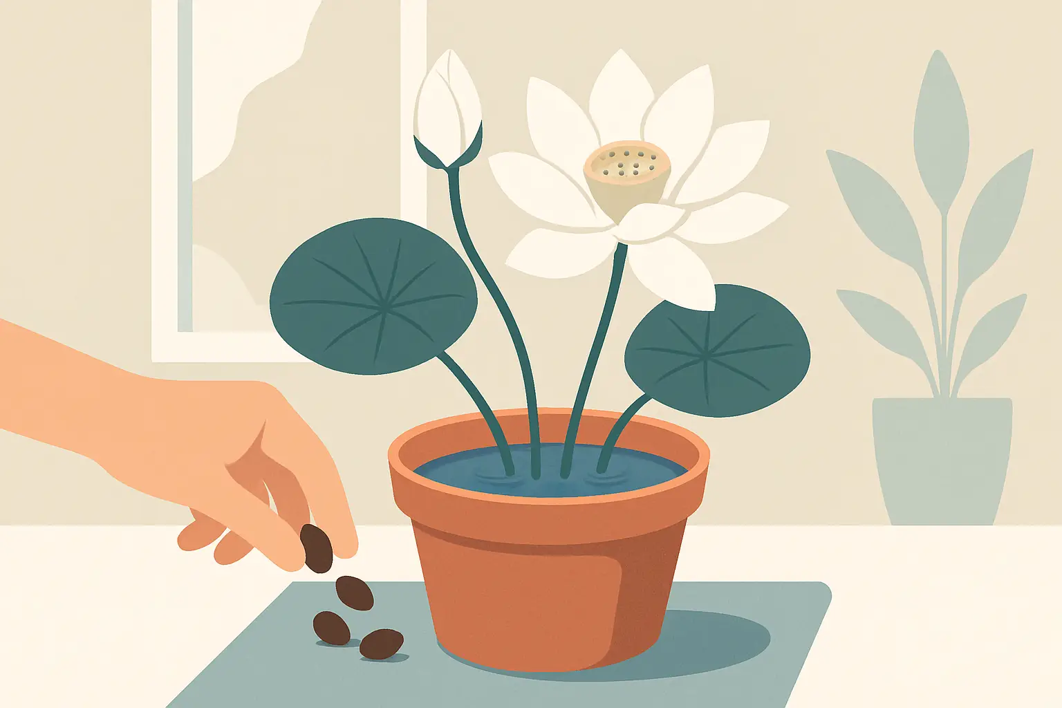 Semi di loto bianco: coltivarlo in casa