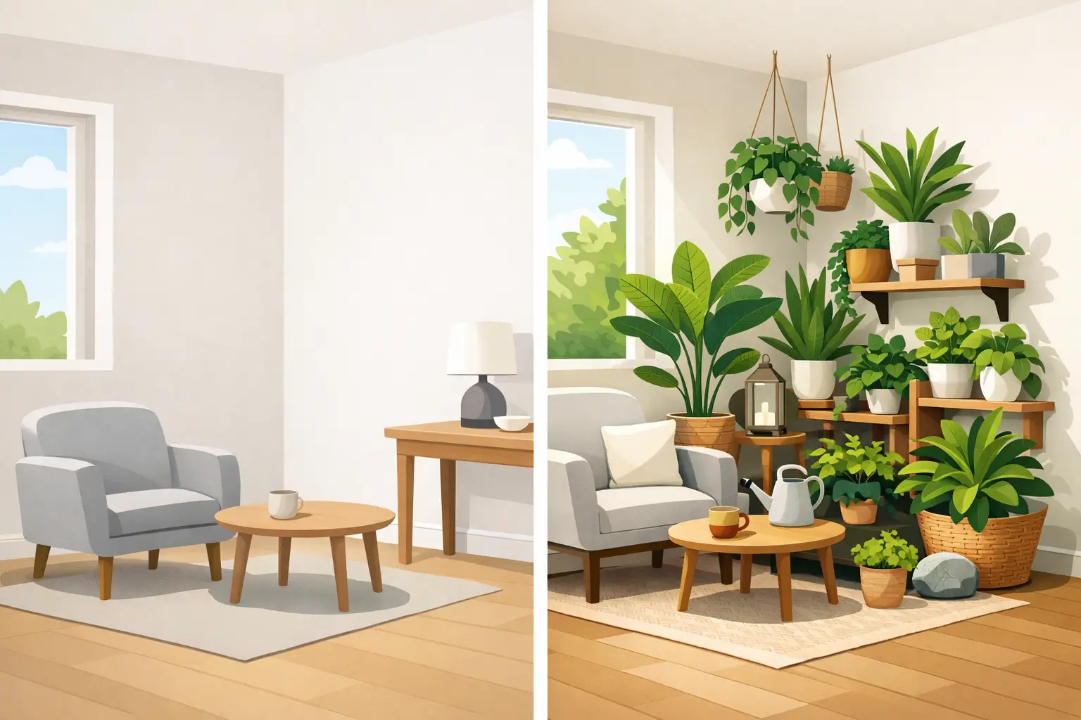 Angolo verde in casa: prima e dopo 5 Angolo verde in casa: prima e dopo