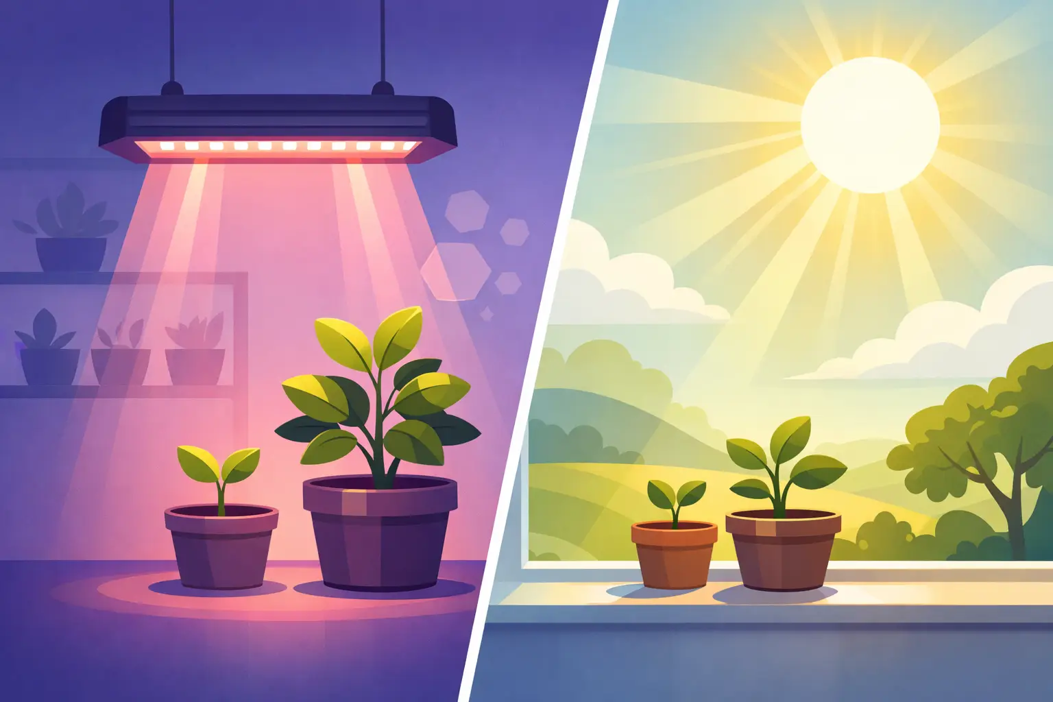 Grow light LED vs luce naturale 1 Grow light LED vs luce naturale