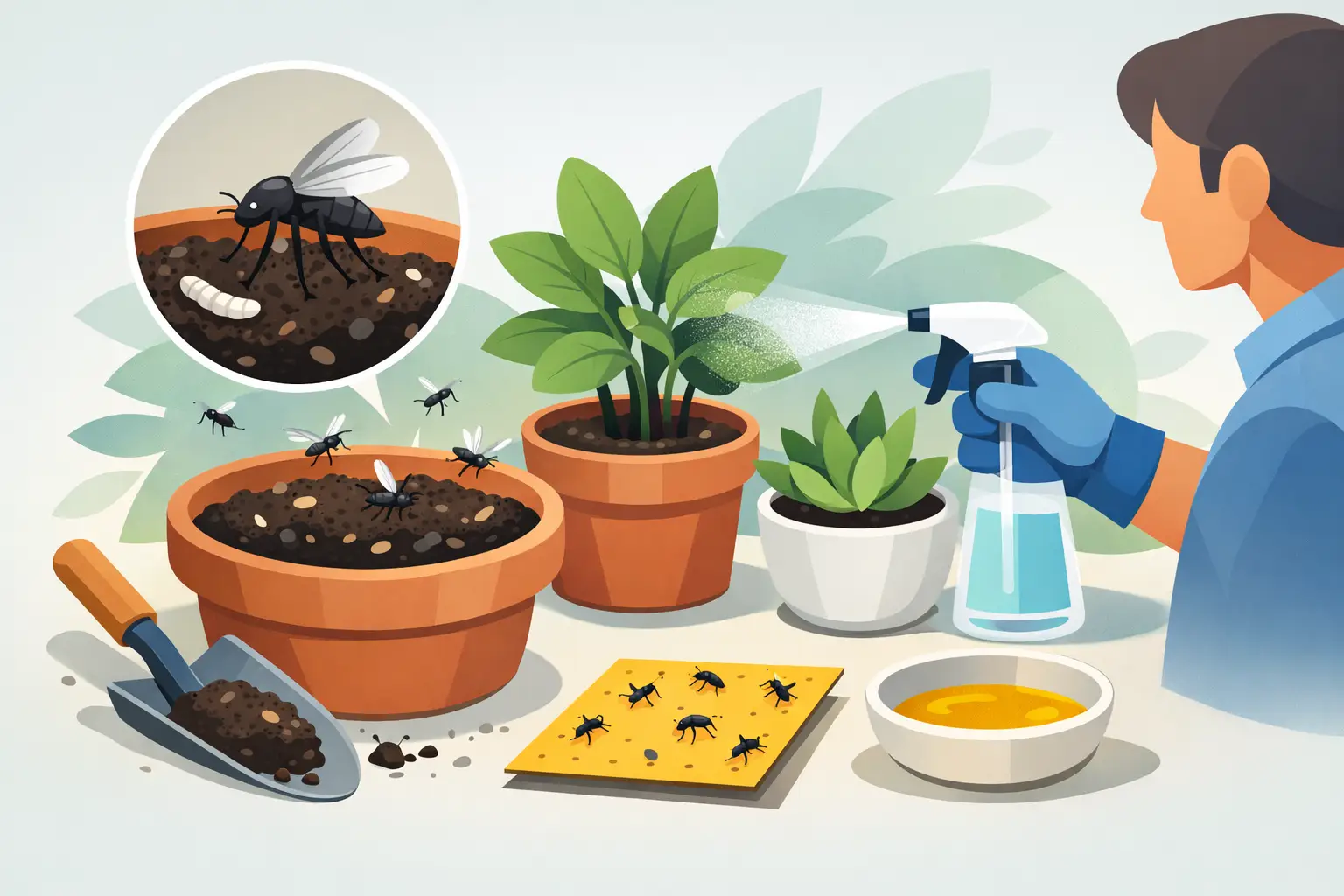 Come eliminare i moscerini del terriccio