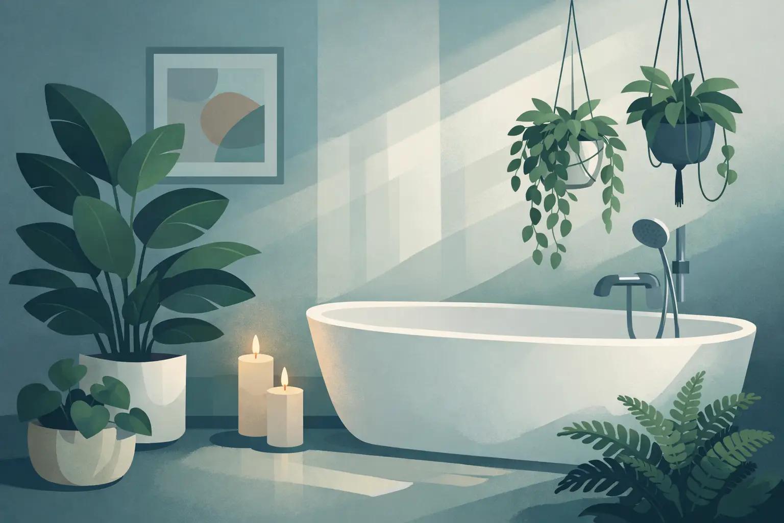 Piante da bagno con poca luce naturale
