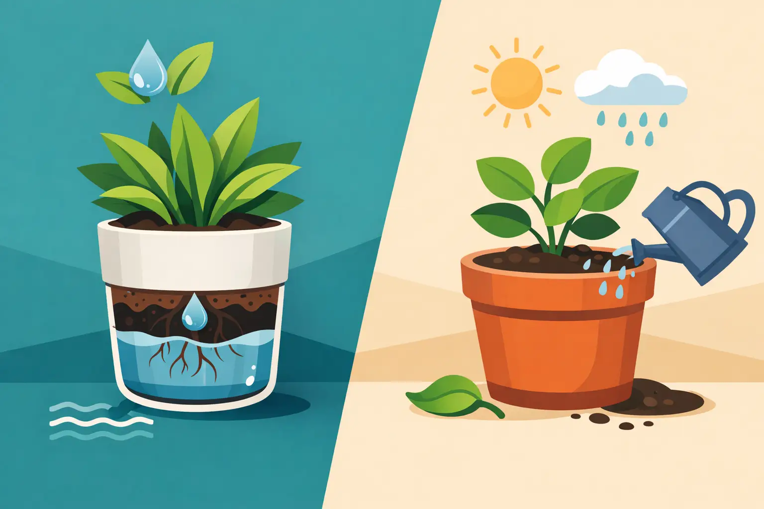 Vasi autoirriganti vs vasi classici: cosa scegliere