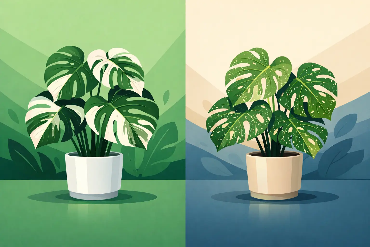 Monstera Albo vs Thai Constellation