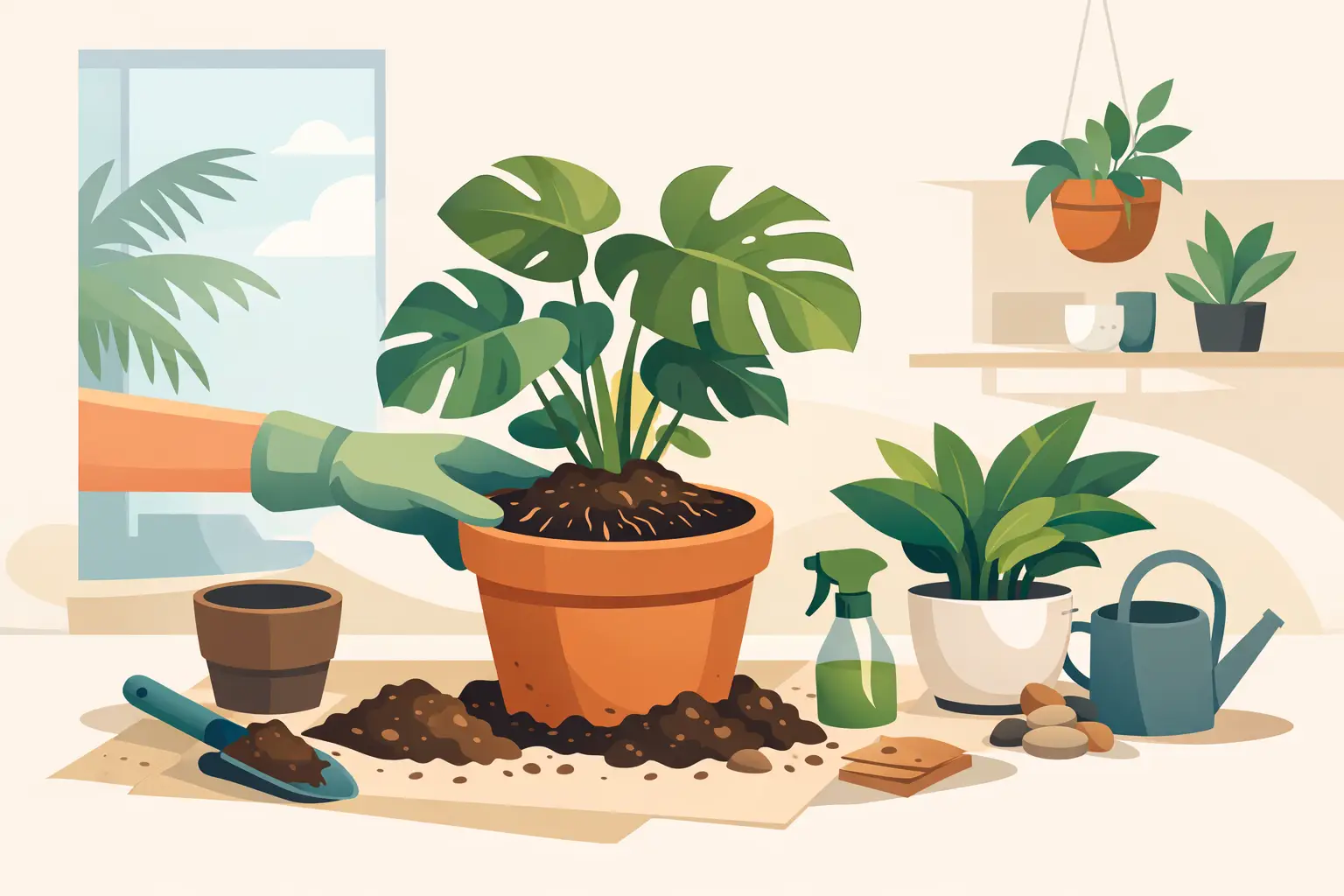 Guida al rinvaso piante tropicali in casa