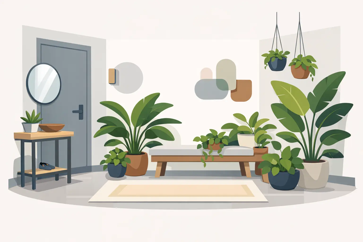 Come trasformare un ingresso spento con piante