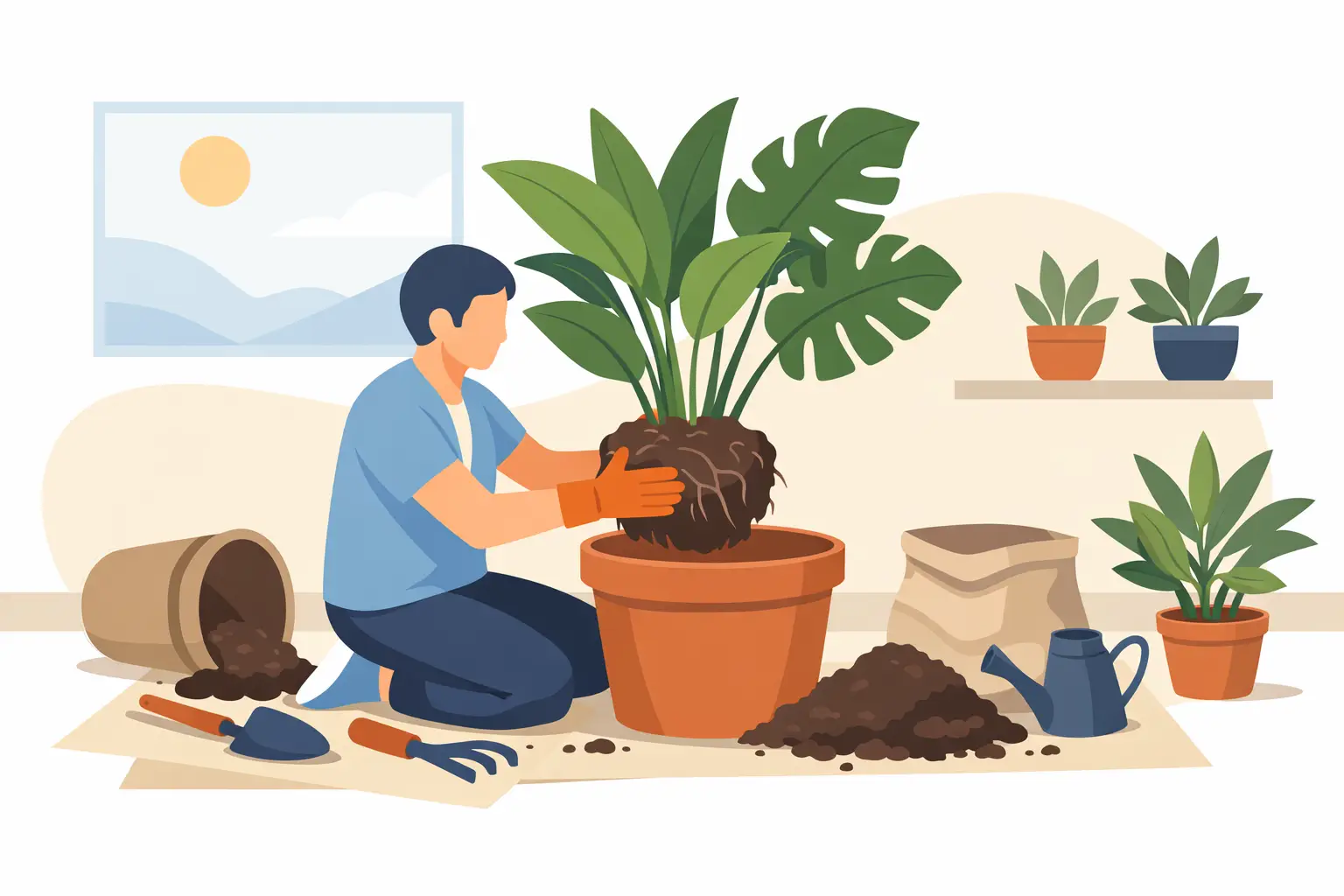 Come rinvasare piante grandi senza stress
