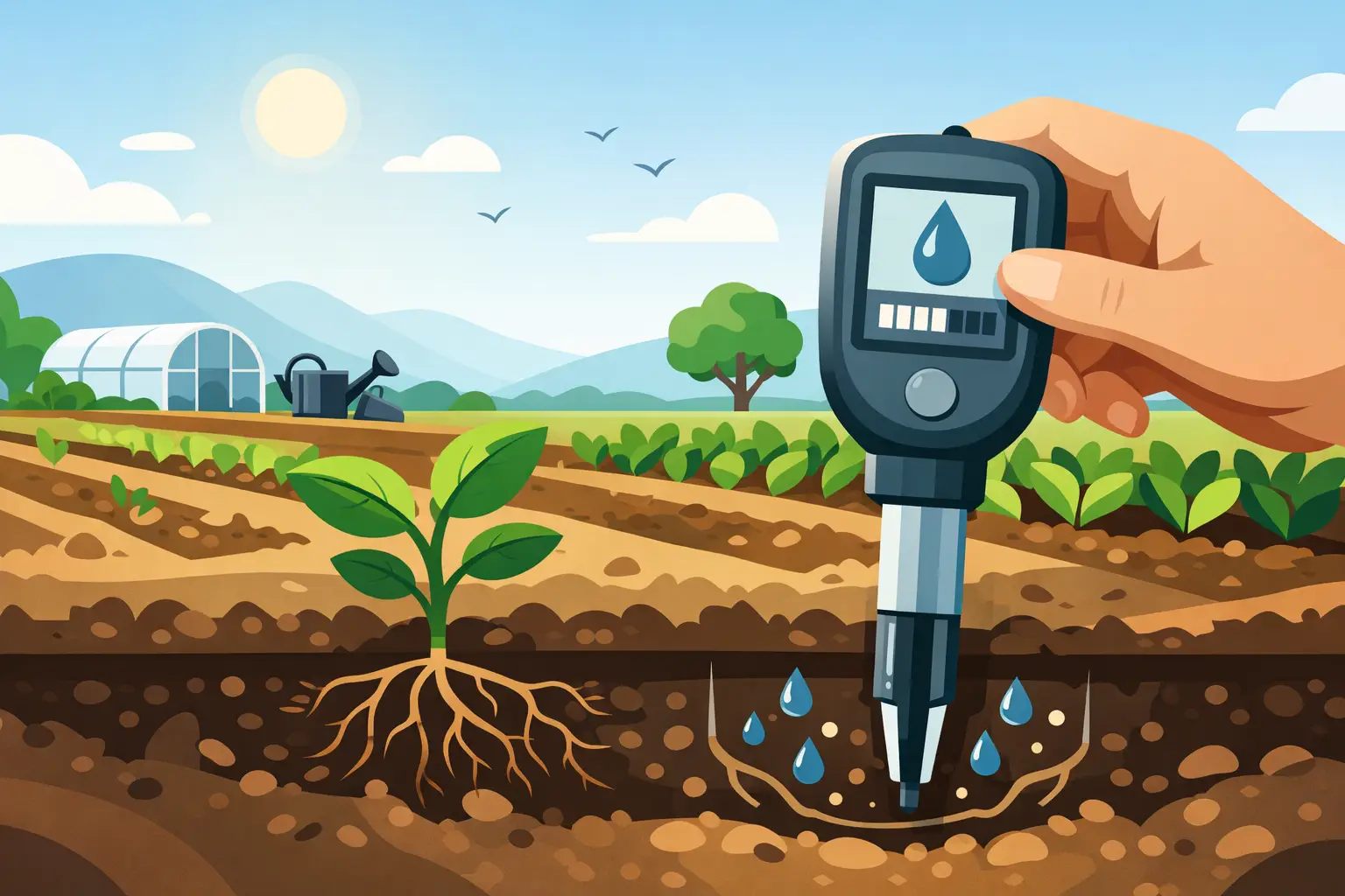 Come usare il misuratore di umidità del terreno