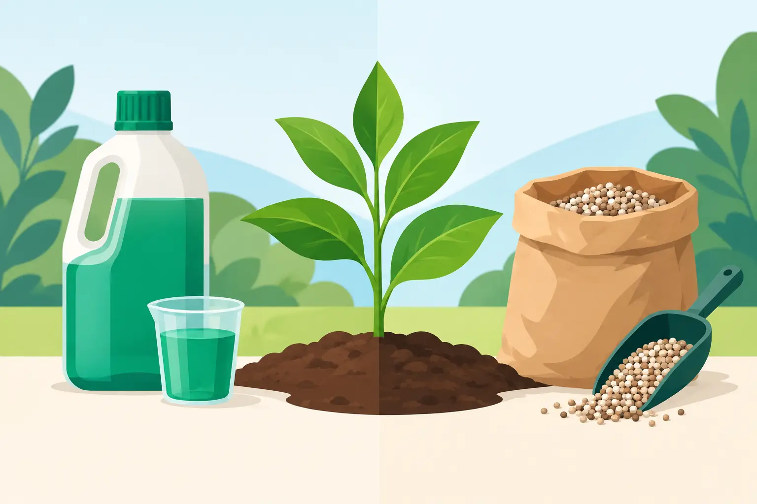 Concime liquido o granulare: cosa scegliere?