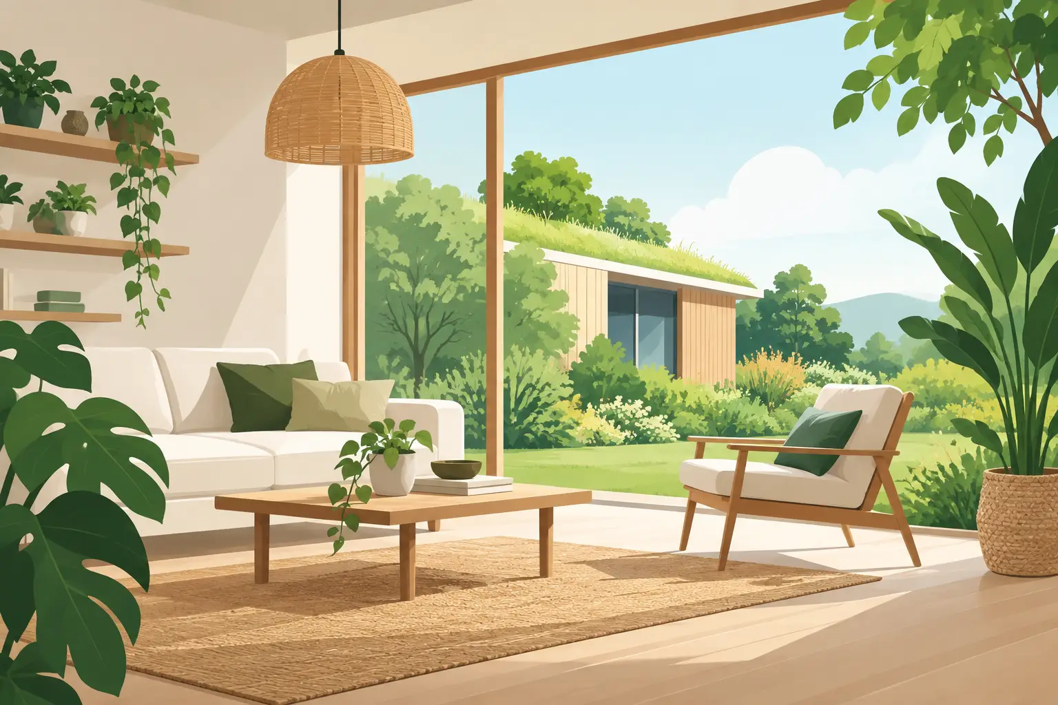 Design biofilico per una casa più verde