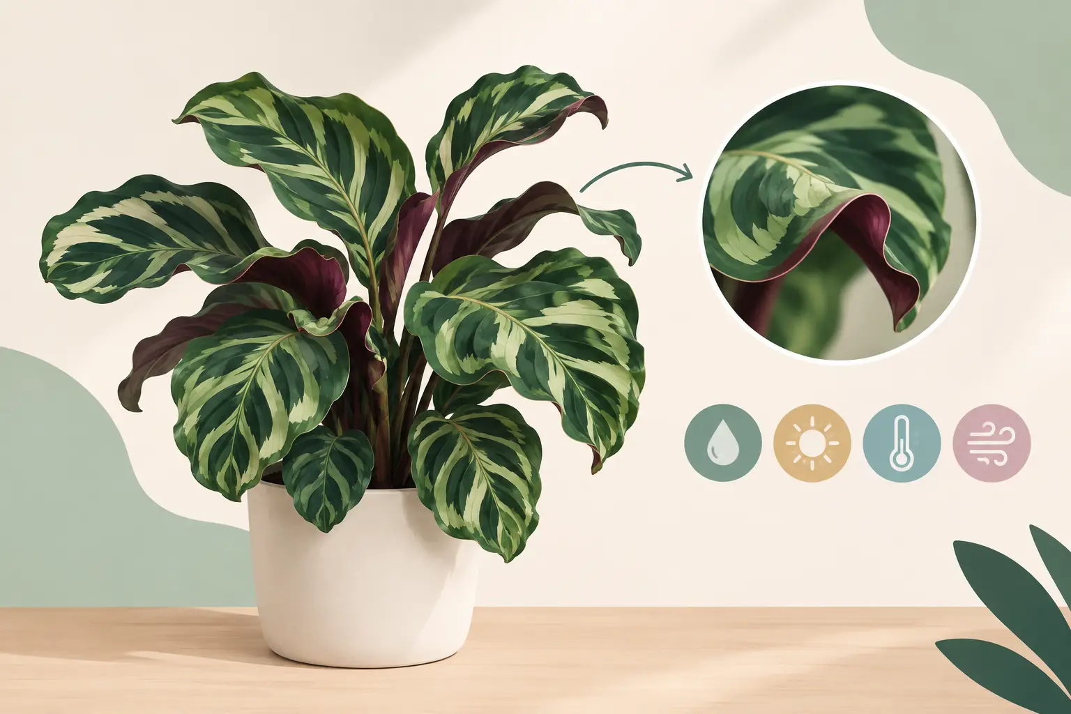 Perché le foglie della Calathea si arricciano?